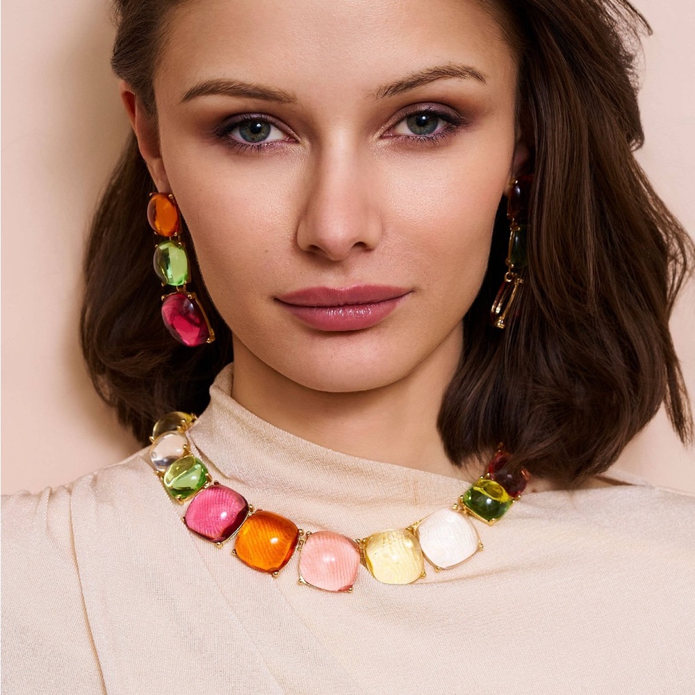 Kenneth Jay Lane Pastel Stone Necklace